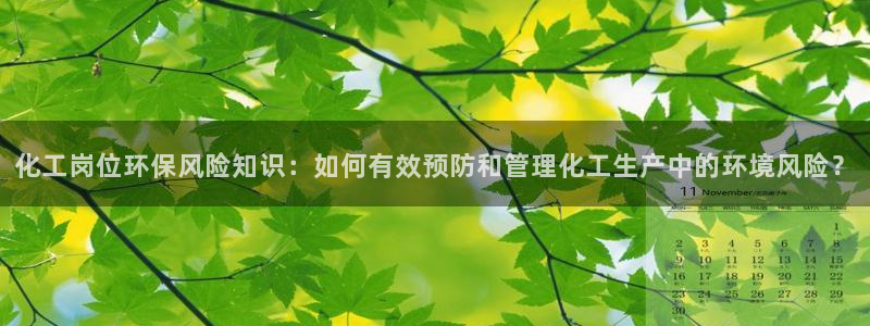 亿万先生合并网址是什么：化工岗位环保风险知识：如何有效预防和管理化工生产中的环境风险？