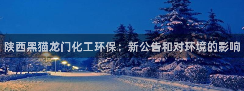 亿万乐购生活超市：陕西黑猫龙门化工环保：新公告和对环境的影响