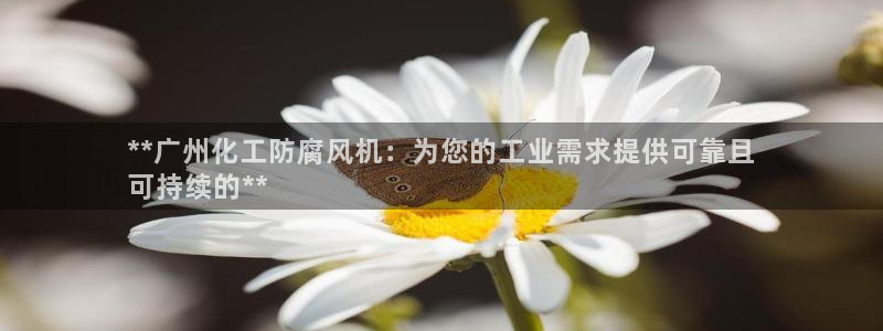亿万第一季百科：**广州化工防腐风机：为您的工业需求提供可靠且
可持续的**