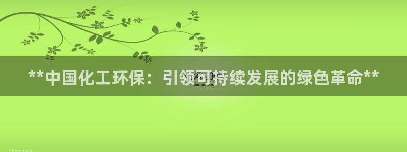 亿万28下载地址：**中国化工环保：引领可持续发展的绿色革命**