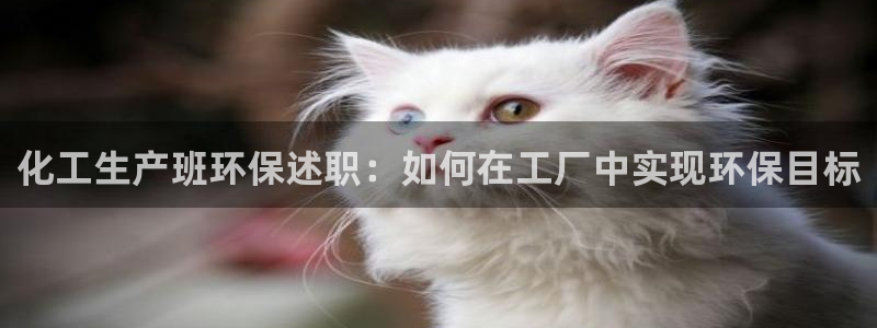 亿万app：化工生产班环保述职：如何在工厂中实现环保目标