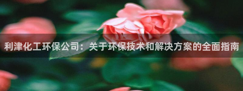亿万先生手游下载安装：利津化工环保公司：关于环保技术和解决方案的全面指南