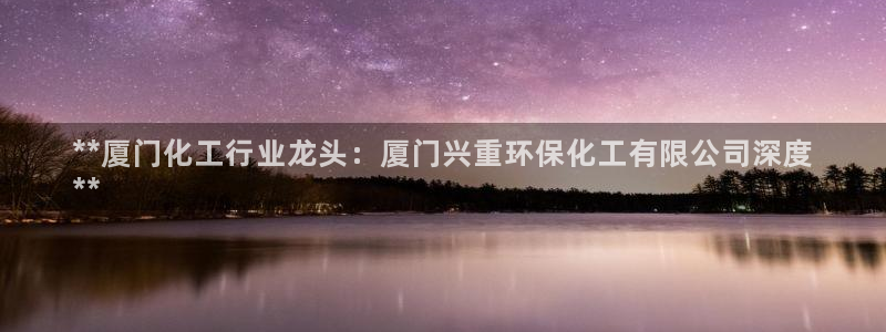 亿万剧集：**厦门化工行业龙头：厦门兴重环保化工有限公司深度
**