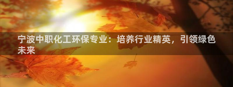 亿万剧情详解：宁波中职化工环保专业：培养行业精英，引领绿色
未来