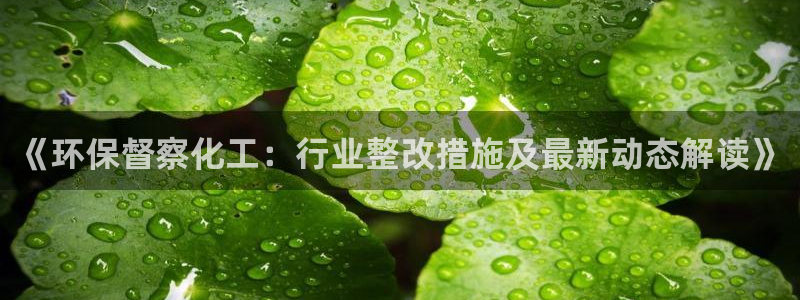 亿万先生官方网站下载安装：《环保督察化工：行业整改措施及最新动态解读》
